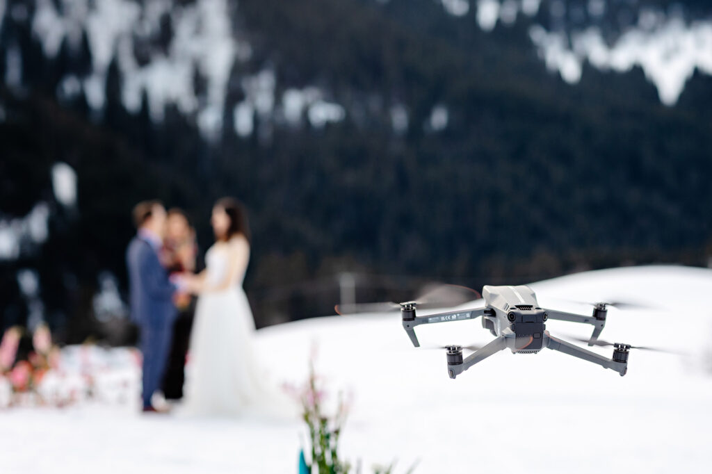 Mavic 3 Pro Drone Filming the Epic mountain elopement 
